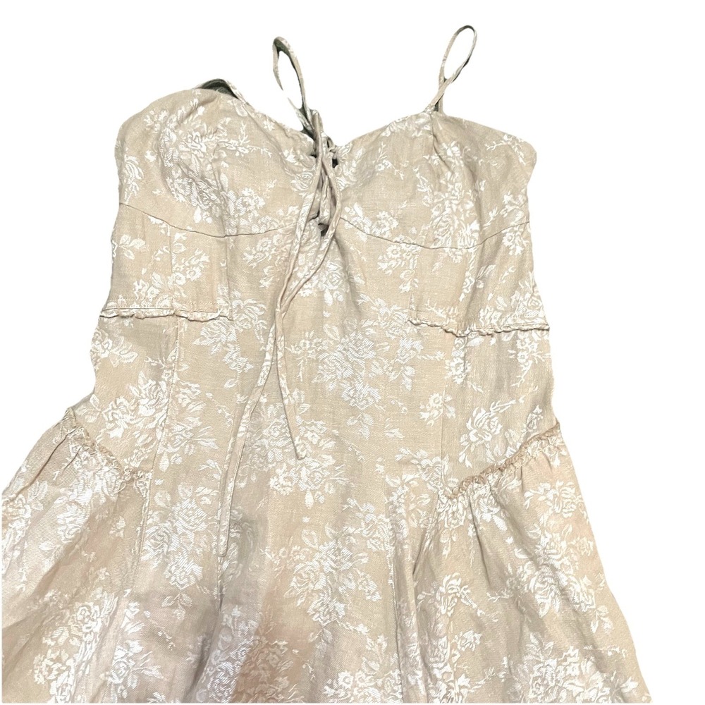 By Anthropologie Corset Seamed Mini Dress Floral Fairy Whimsical Bohemian Size M - Picture 8 of 16